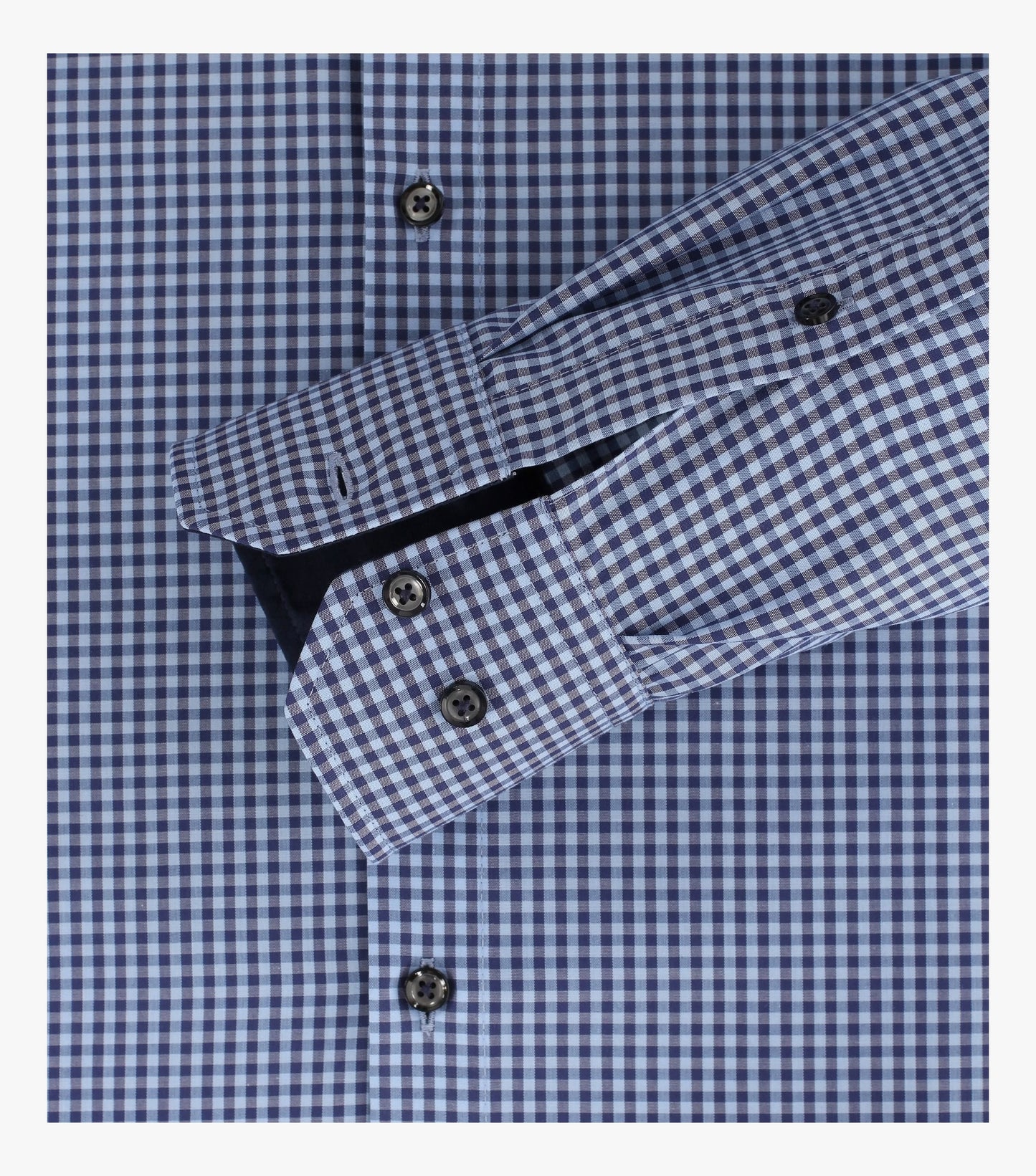Venti Modern Fit Check Shirt - Medium Blue