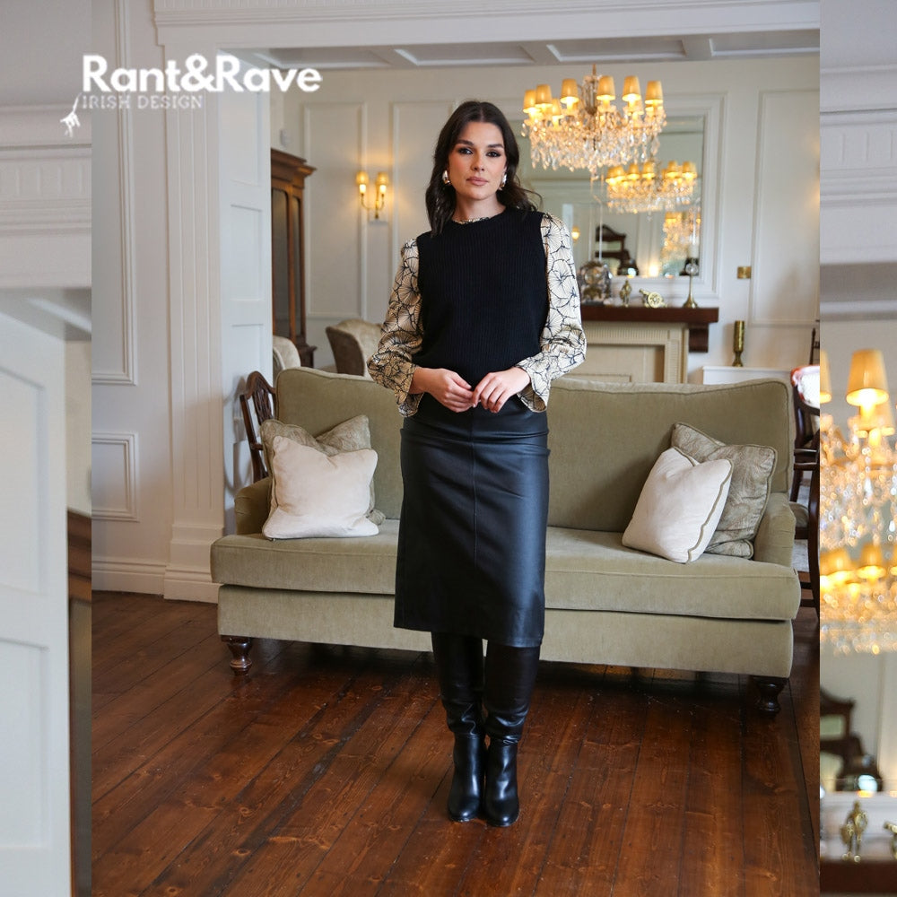 Rant & Rave Allie Midi Skirt - Black