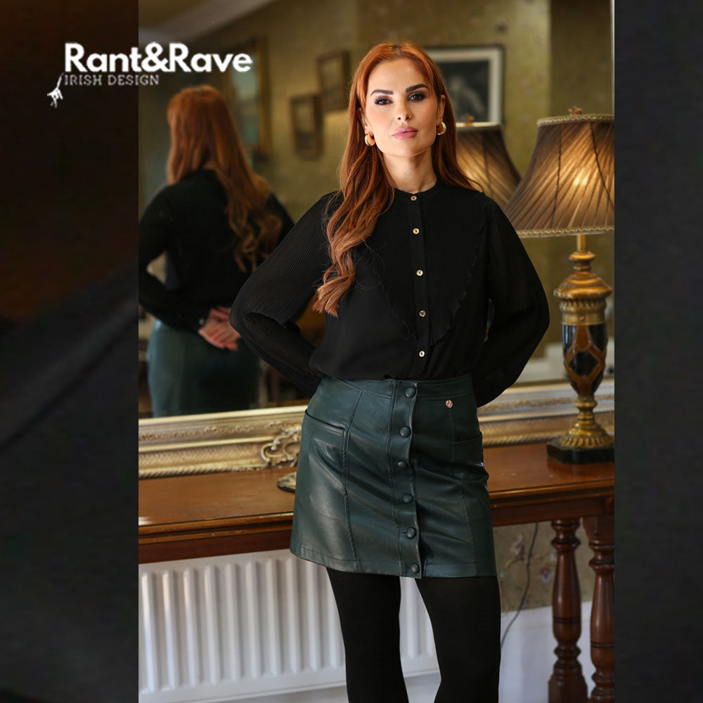 Rant & Rave Helia Leather skirt - Green