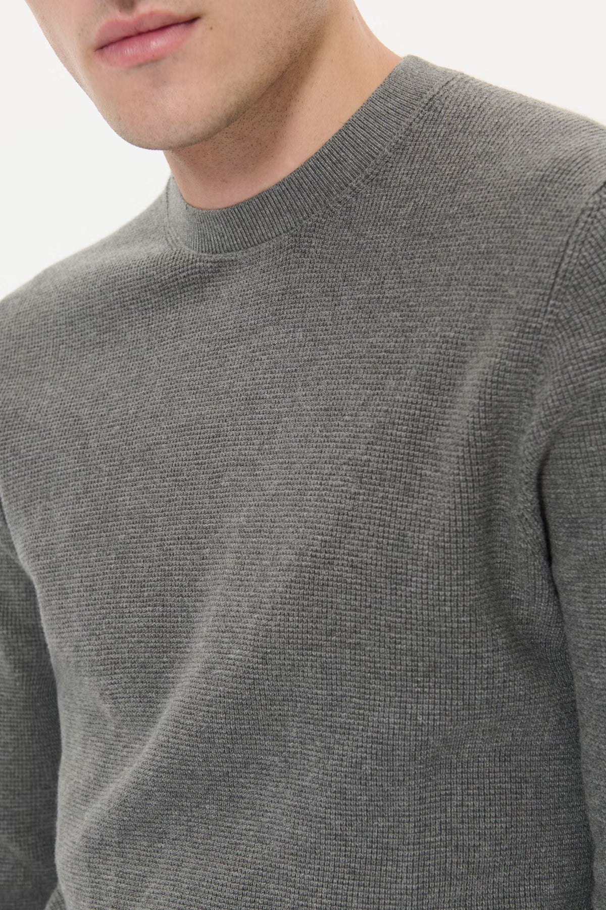 Matinique Lagoon Pullover - Medium Grey Melange
