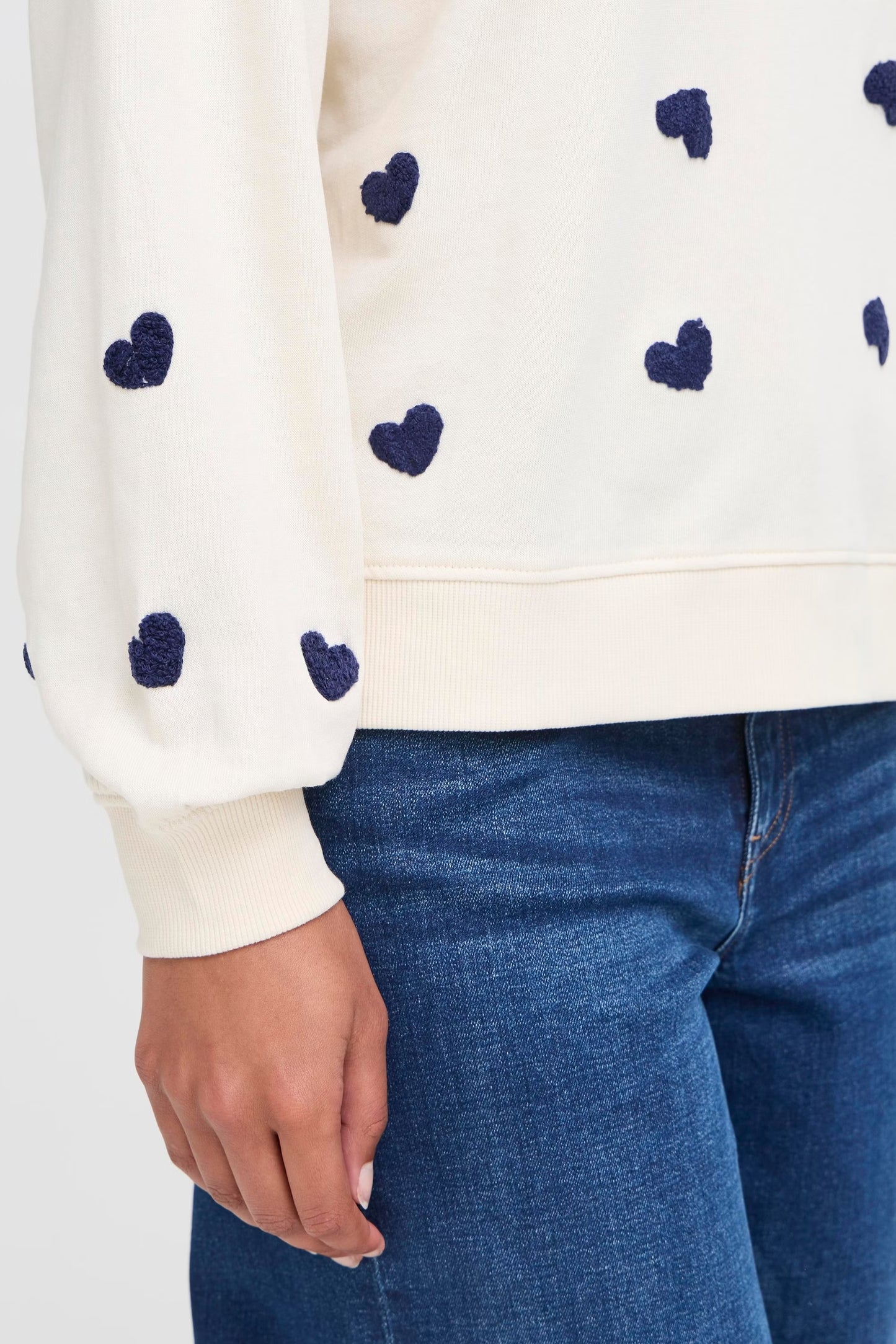 ICHI IHkasura Heart Sweatshirt - PatriotBlue