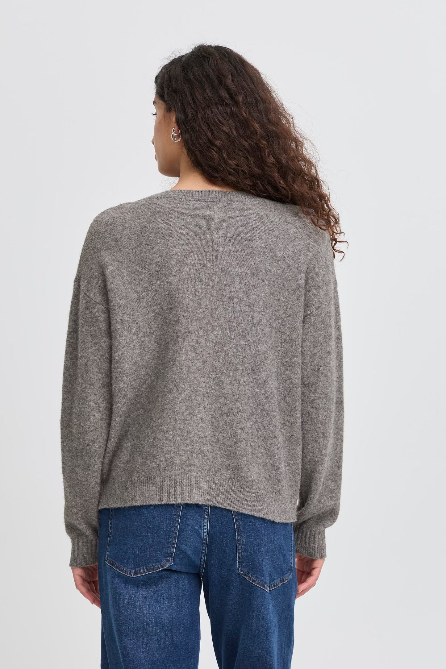 IChi Dasila Knit Cardigan - Grey