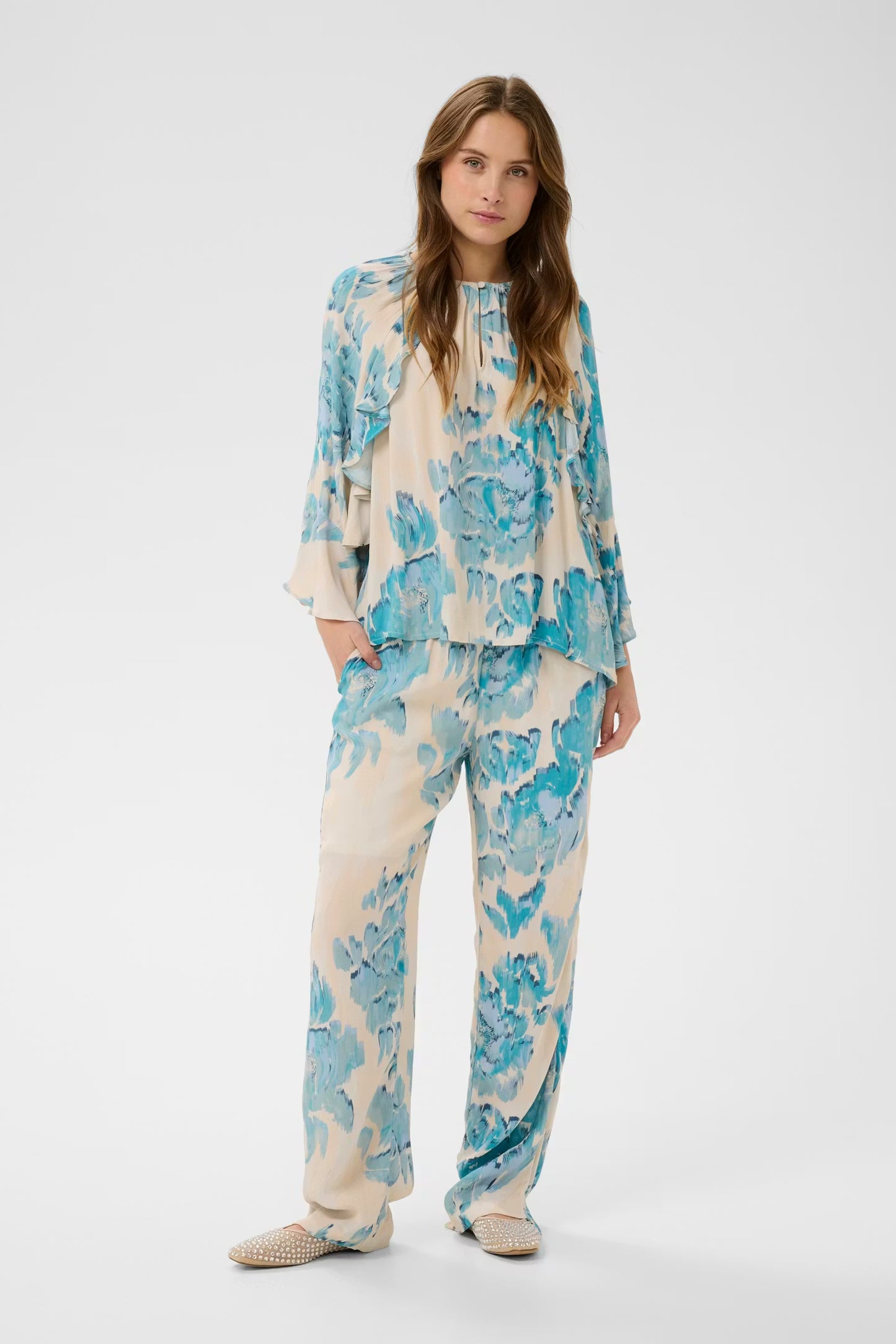 Saint Tropez PollyanaSZ Blouse - Blue Flower