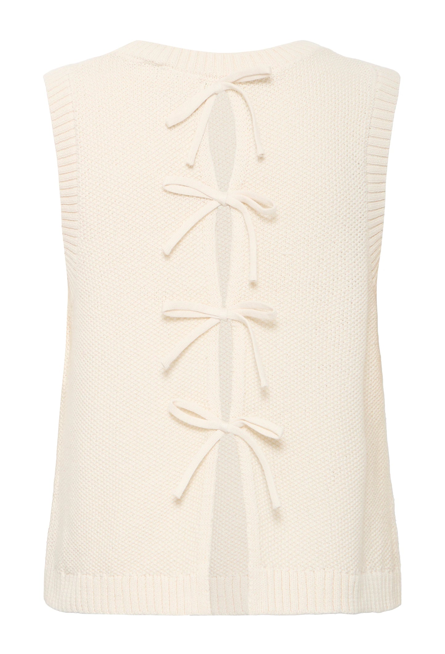 ICHI IHDOTTIES Sleeveless Jumper - Cream