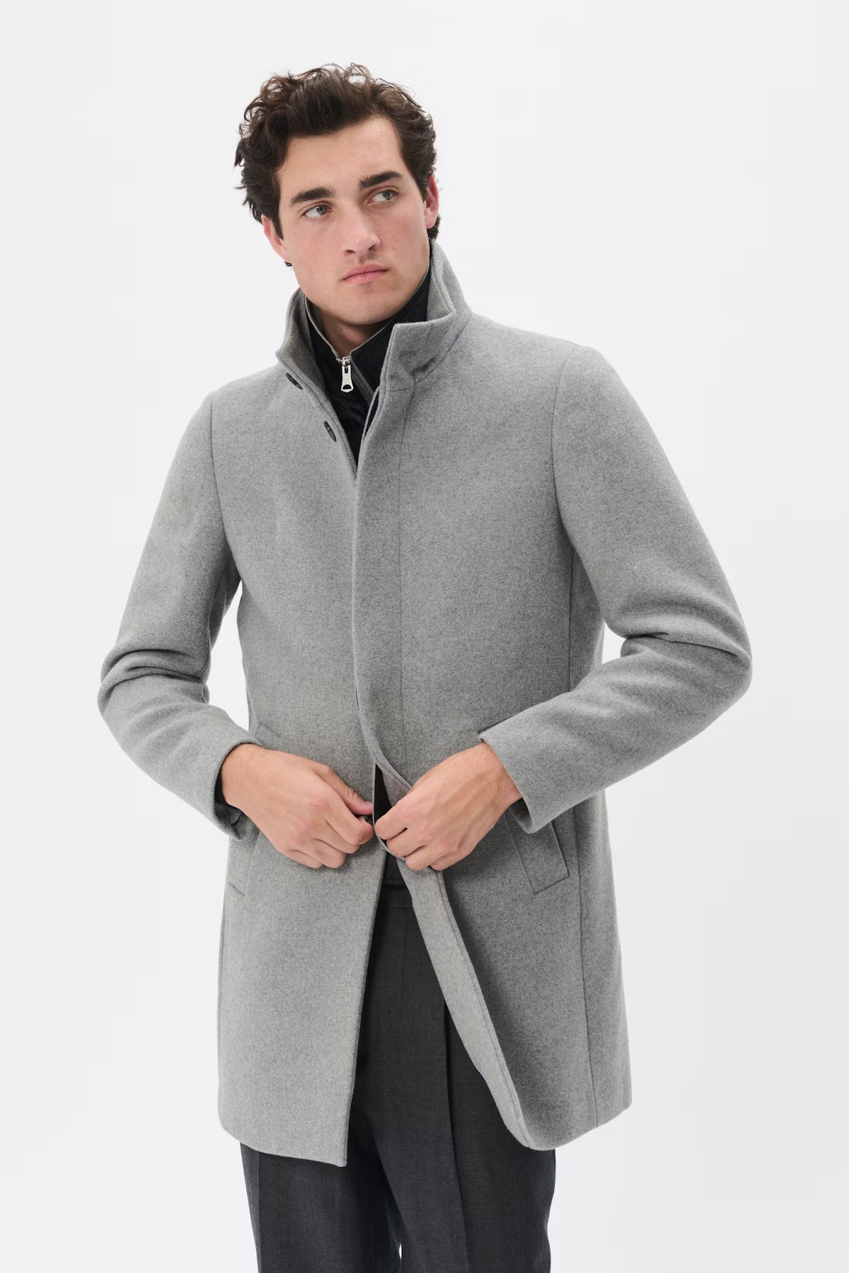 Matinique Harvey Coat - Light Grey Coat