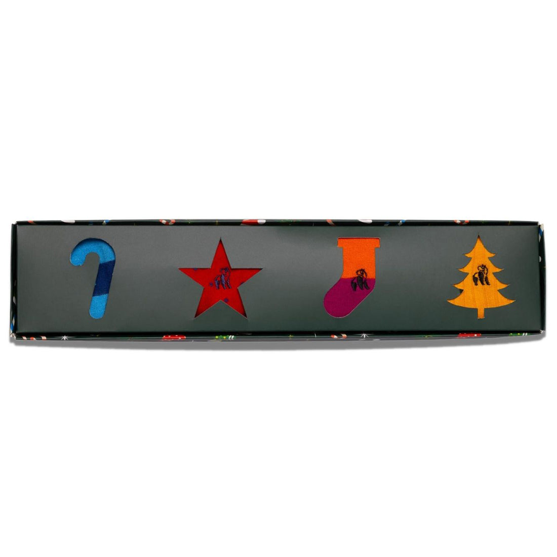 Swole Panda Red Christmas Drawer Box - 4 Pairs