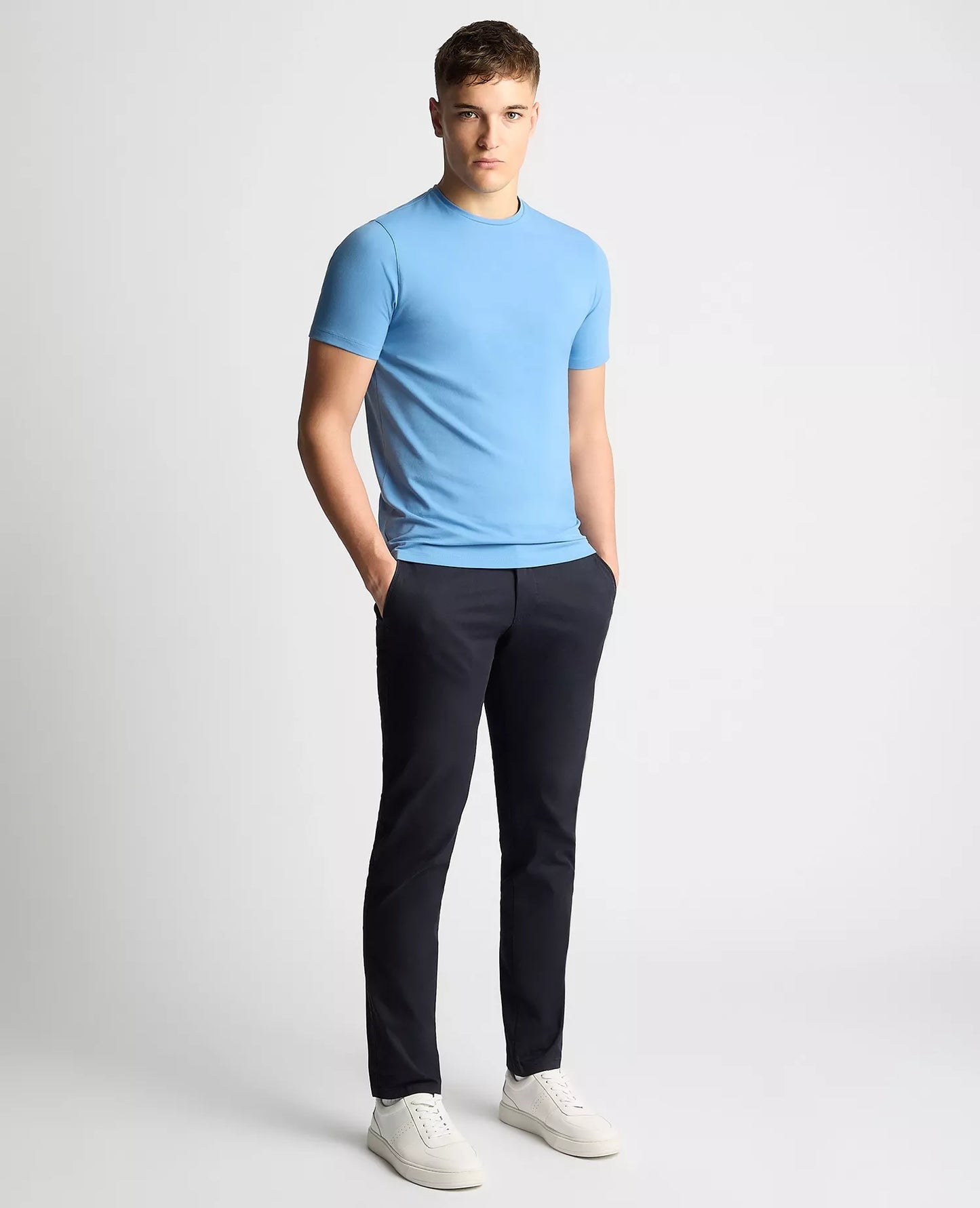 Remus Uomo Short Sleeve Casual Tee - Riviera Blue