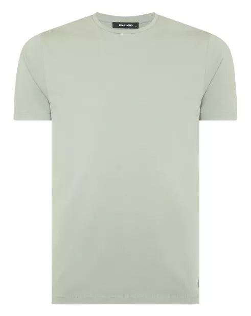 Remus Uomo Short Sleeve Casual Tee - Light Green