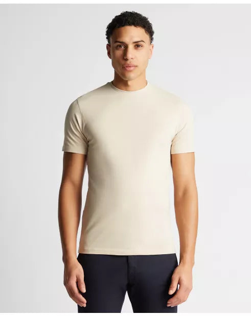 Remus Uomo Short Sleeve Casual Tee - Stone