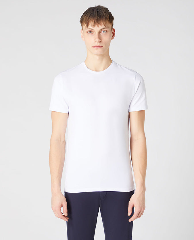 Remus Uomo Tapered Fit Cotton T-Shirt - White