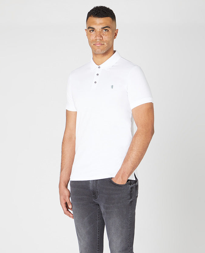 Remus Uomo Cotton Polo Shirt - White