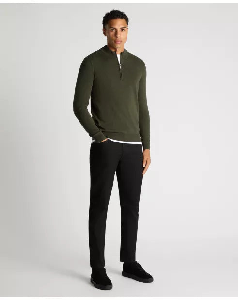 Remus Uomo 1/4 Zip Jumper - Green