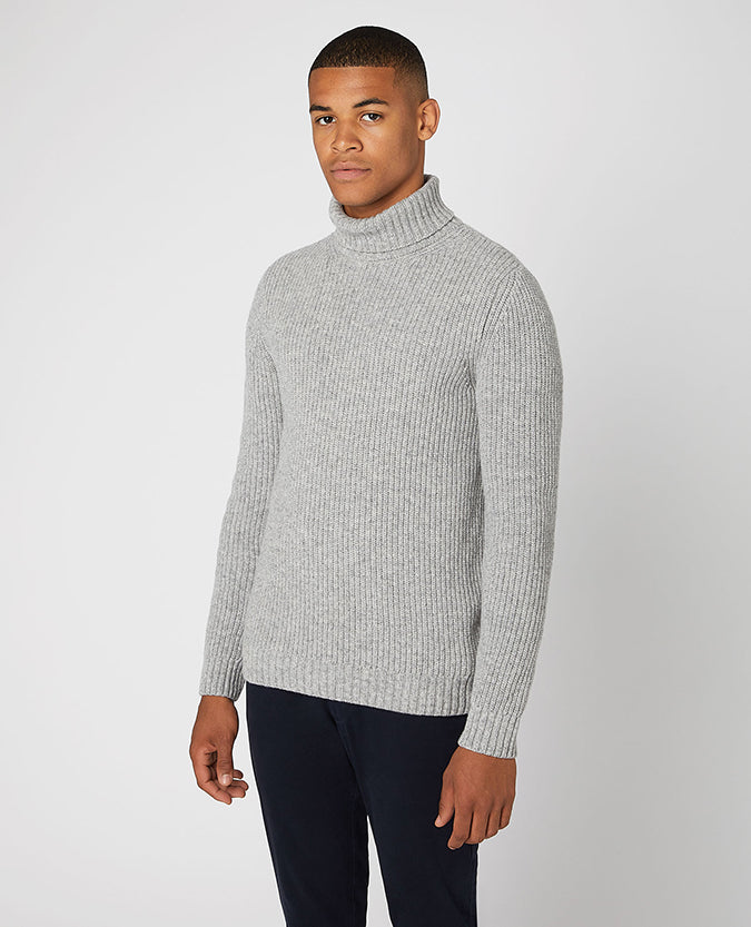 Remus Uomo Wool-Roll Neck - Navy