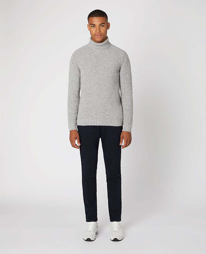 Remus Uomo Wool-Roll Neck - Navy