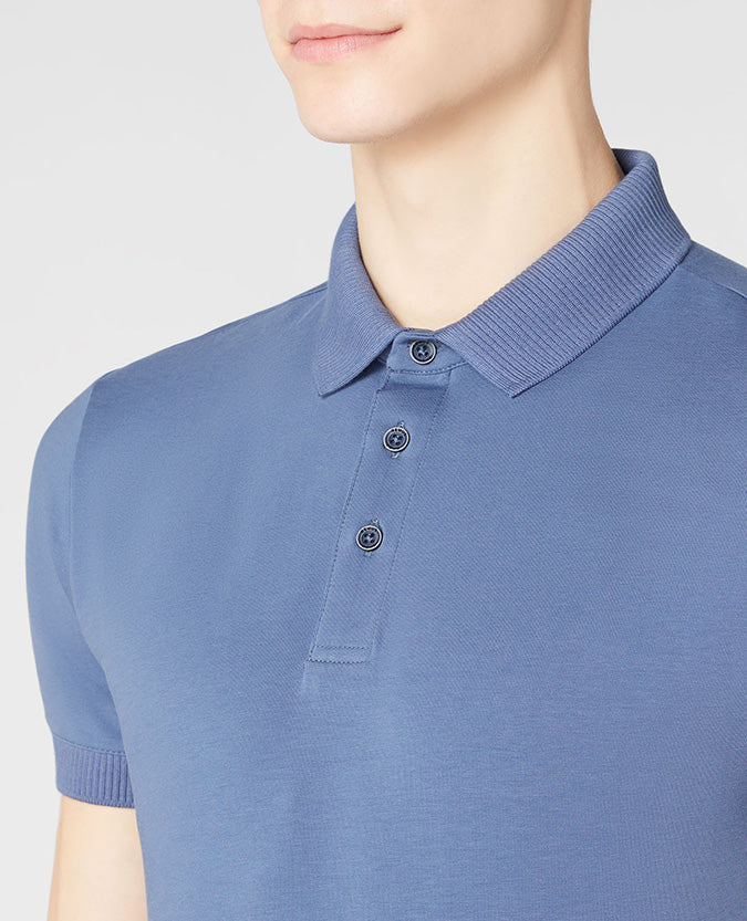 Remus Uomo Cotton Polo Shirt - Air Force Blue