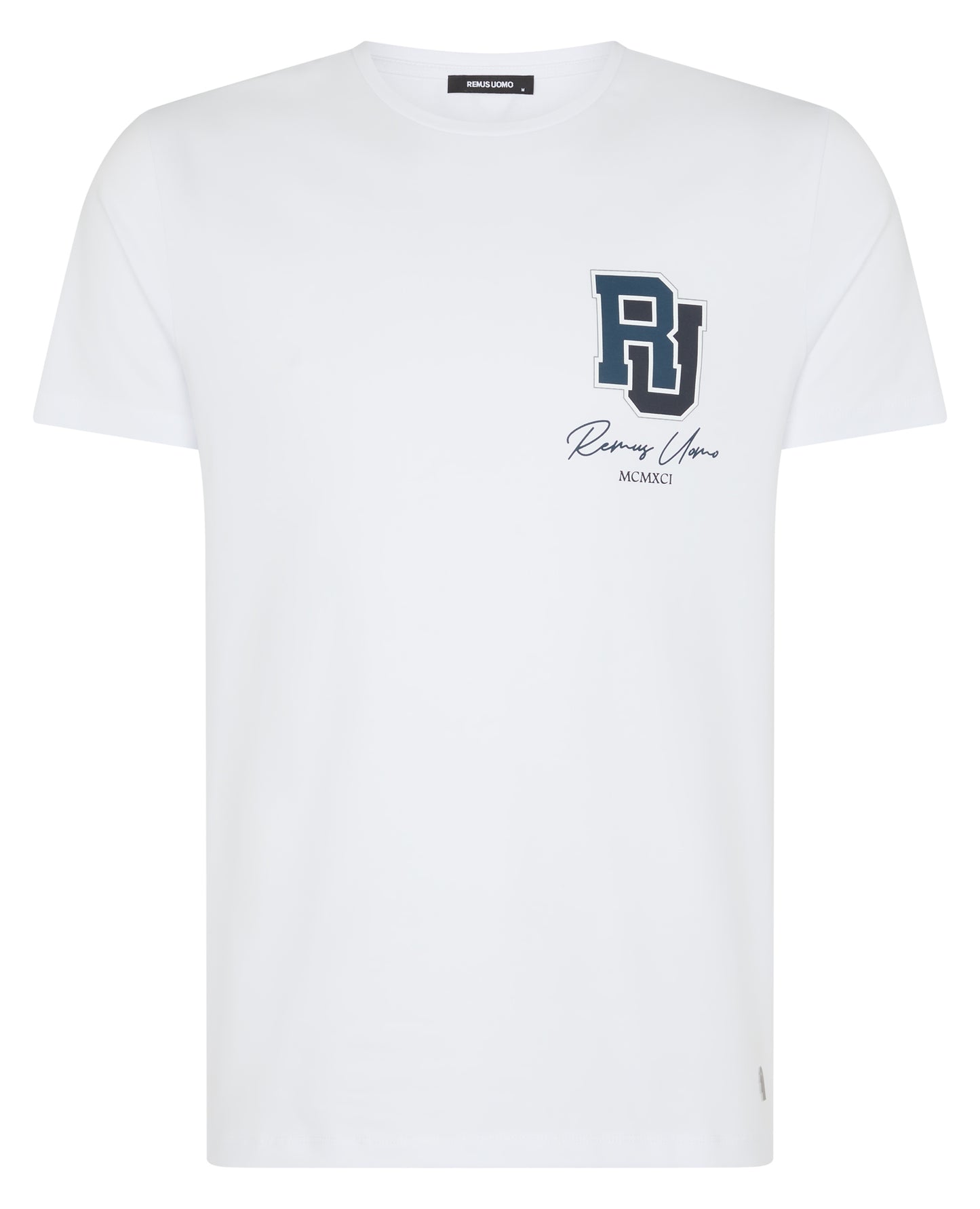 Remus Uomo Branded White Tee - White