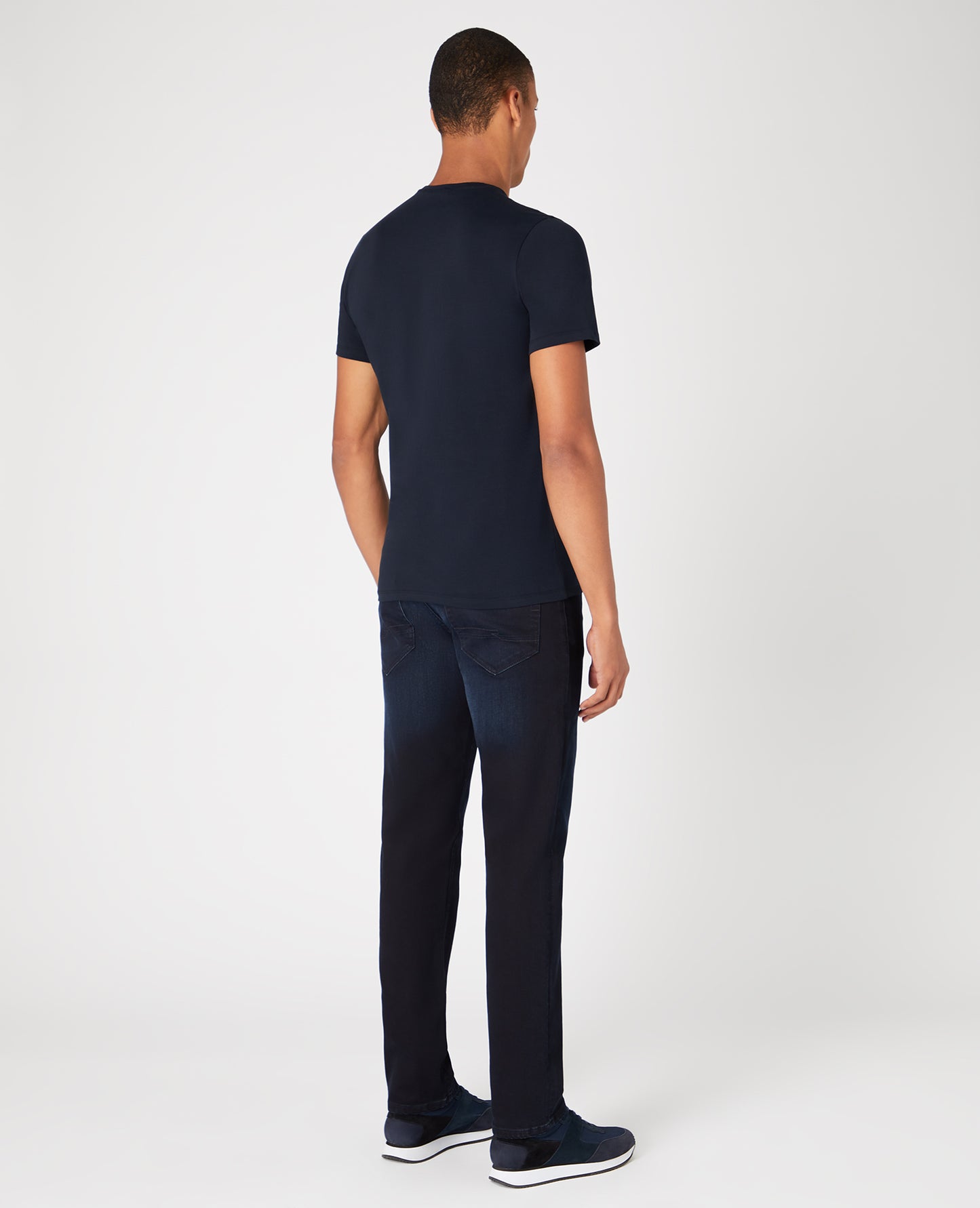 Remus Uomo Branded Tee - Navy