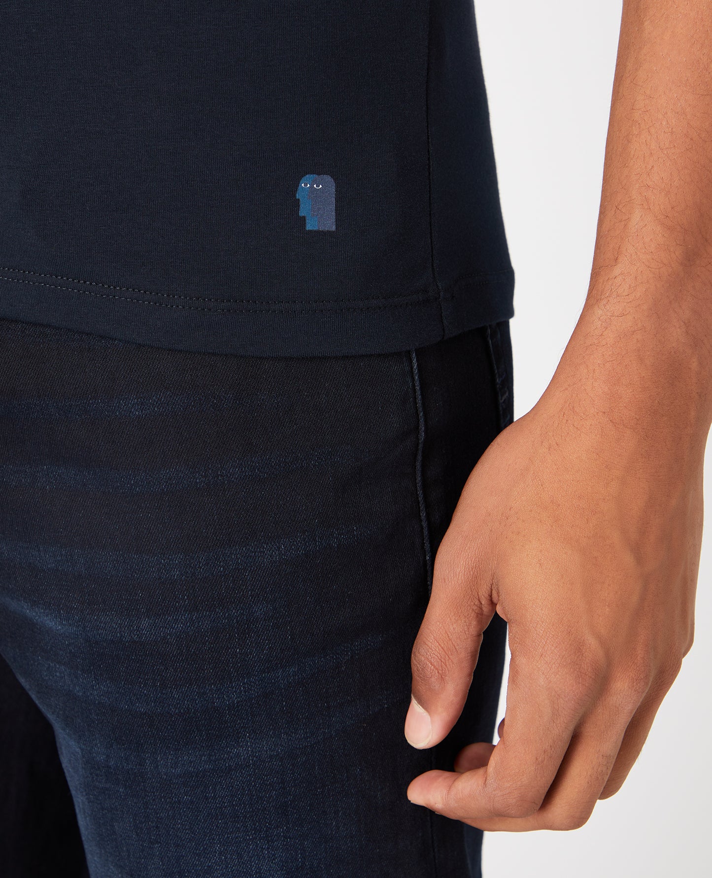 Remus Uomo Branded Tee - Navy