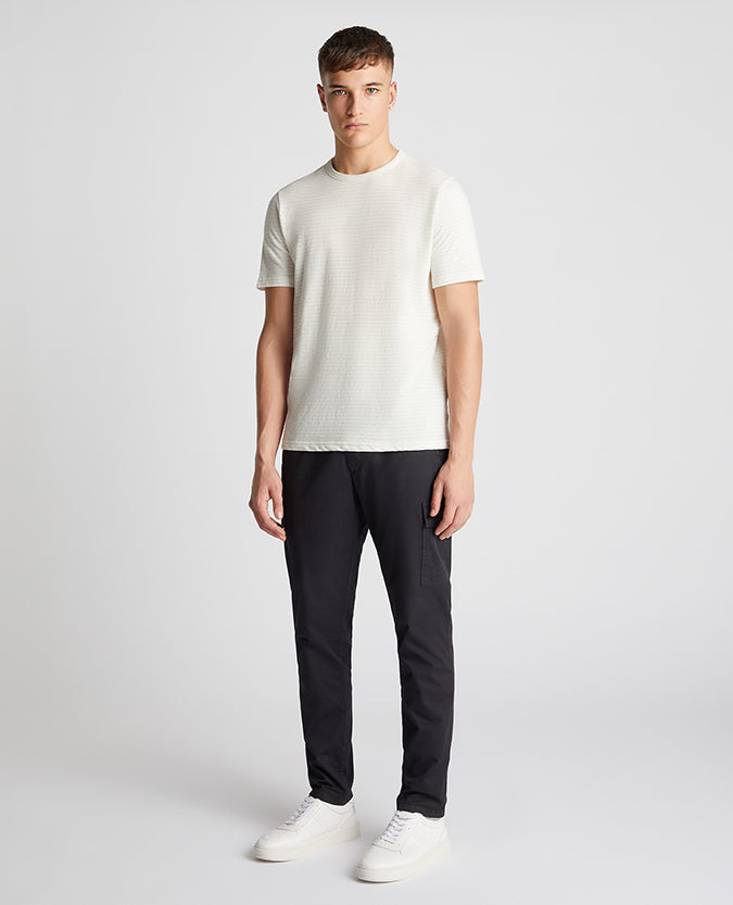 Remus Uomo Relaxed Fit Tee - Cream Stripe