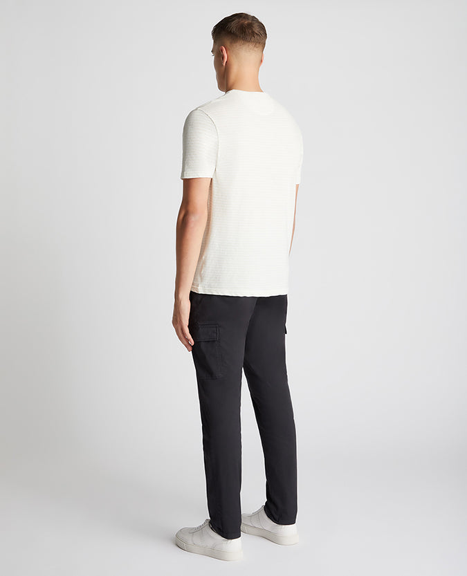 Remus Uomo Relaxed Fit Tee - Cream Stripe