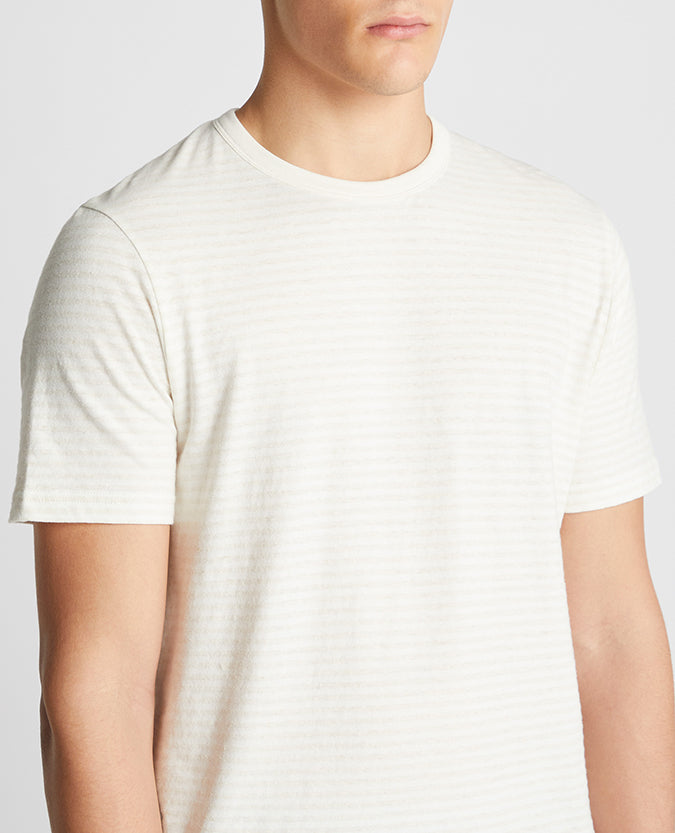 Remus Uomo Relaxed Fit Tee - Cream Stripe