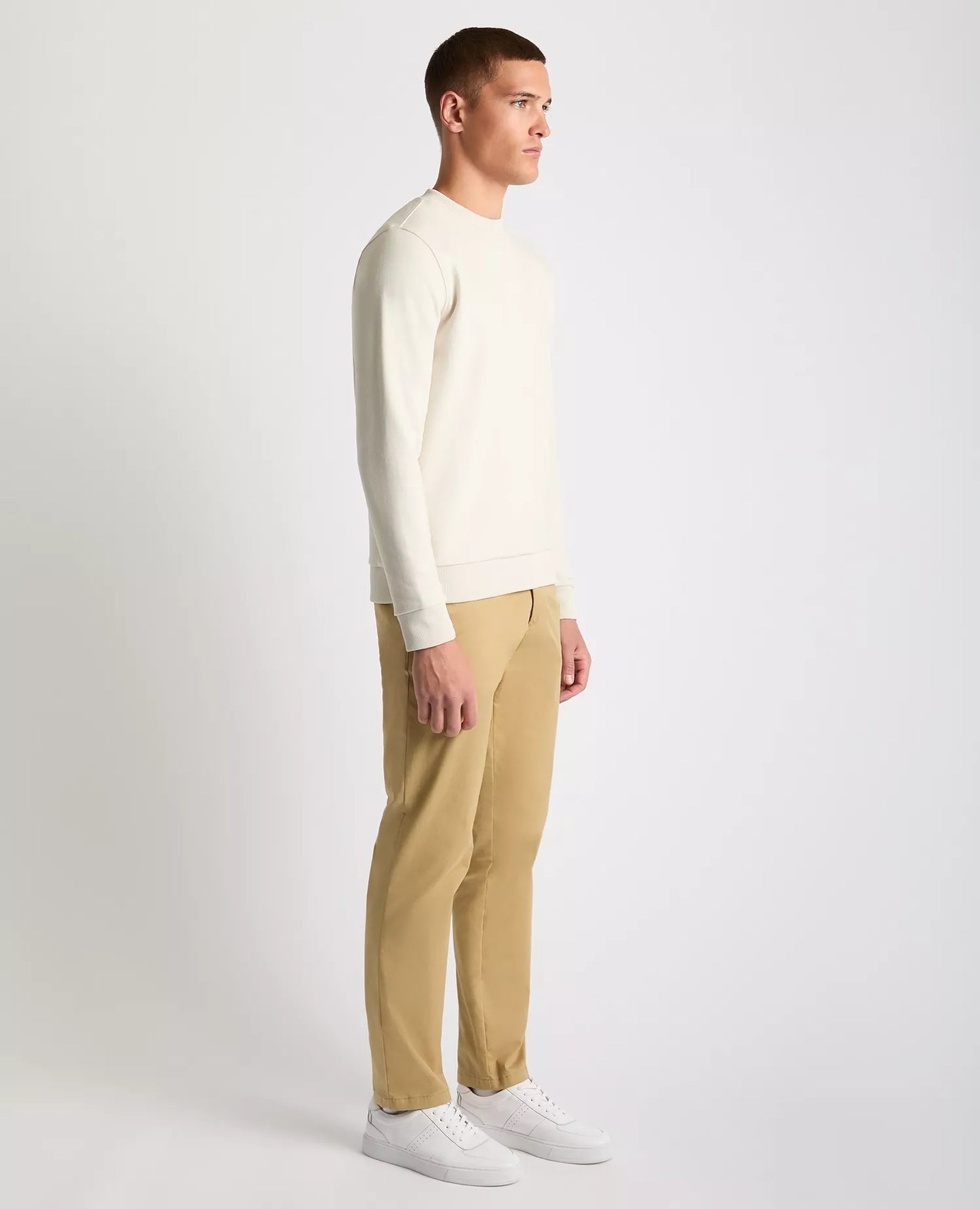 Remus Uomo Crew Neck Sweater - Cream