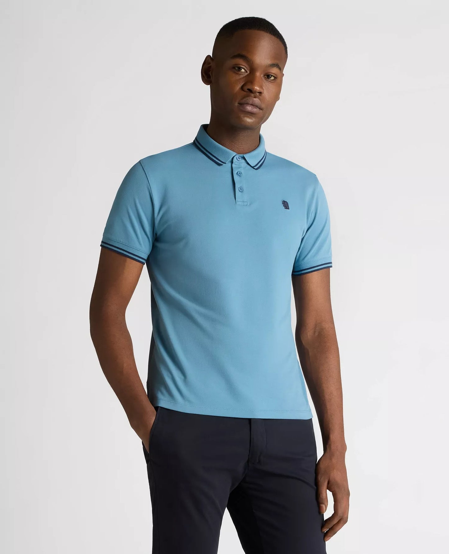 Remus Uomo Short Sleeved Polo Shirt - Blue