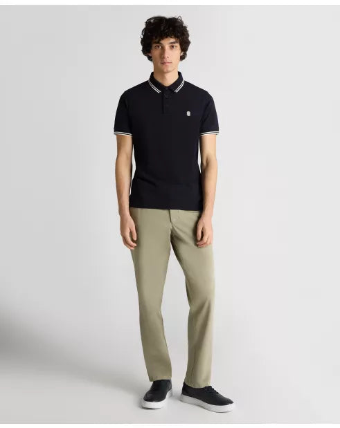Remus Uomo Short Sleeve Pique Polo Shirt - Navy