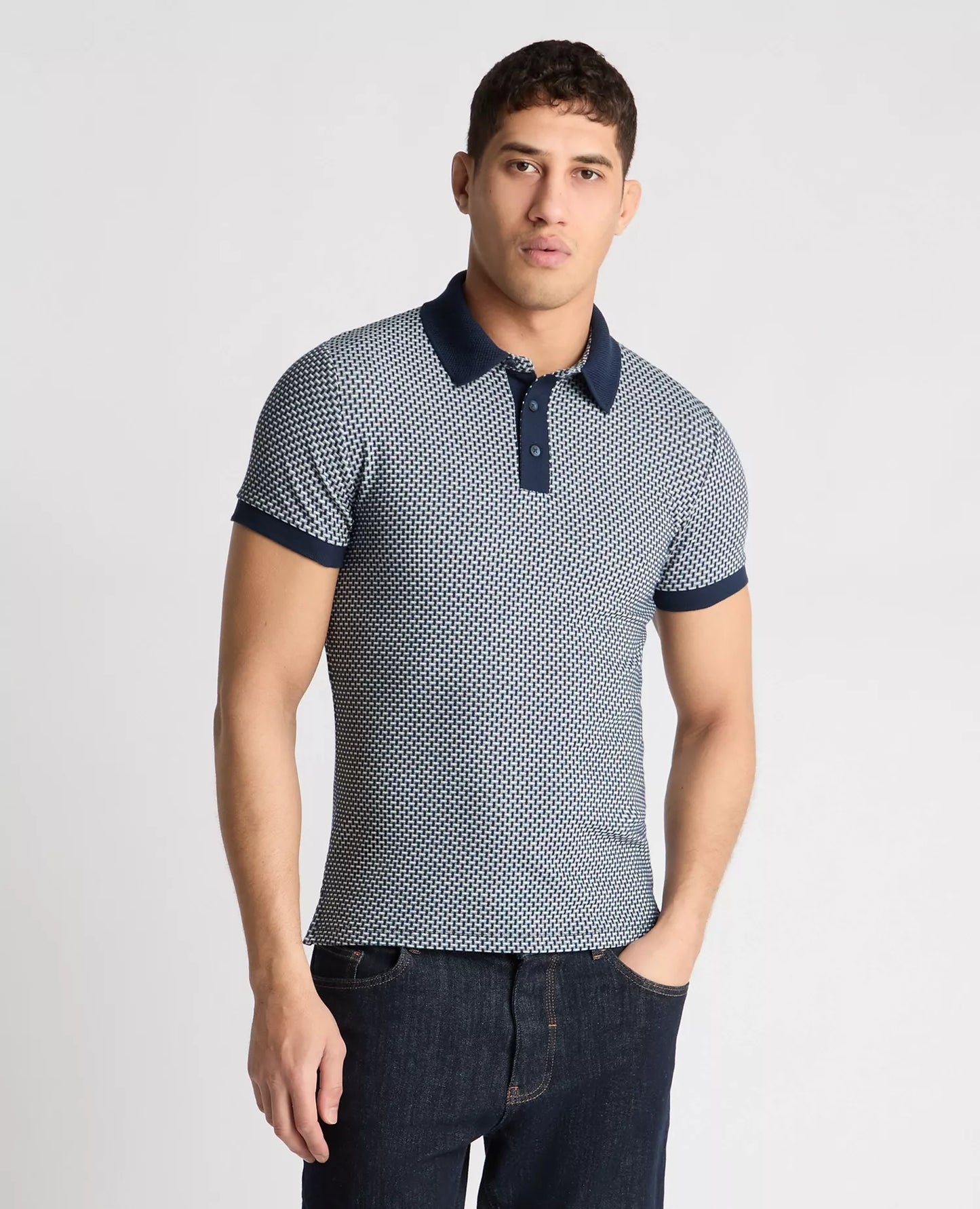 Remus Uomo Short Sleeve Polo Shirt - Navy