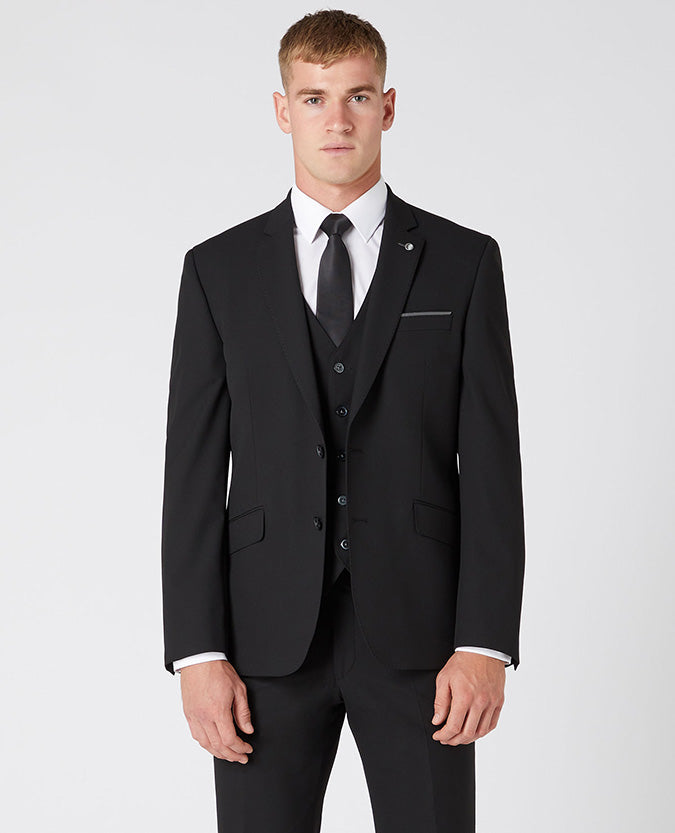 Remus Uomo Tapered Fit Jacket - Black 11770 00