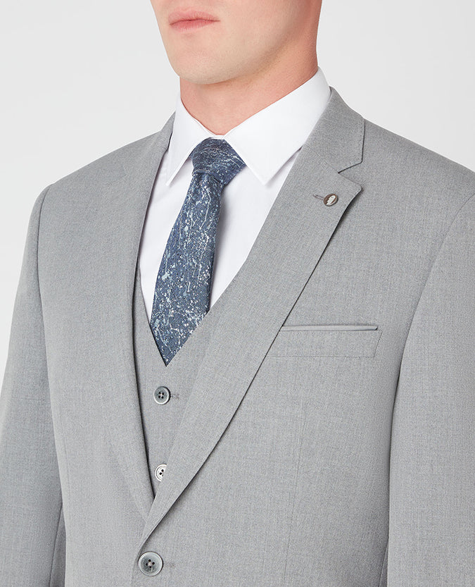 Remus Uomo Tapered Fit Stretch Palucci Suit Jacket - Grey