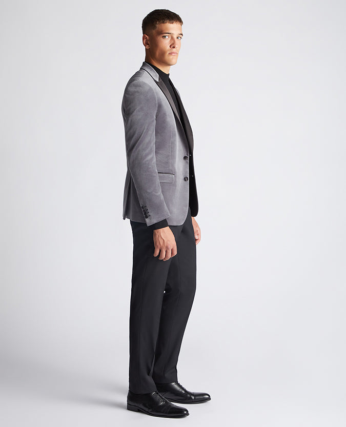 Remus Uomo Monti Velet Blazer - Grey