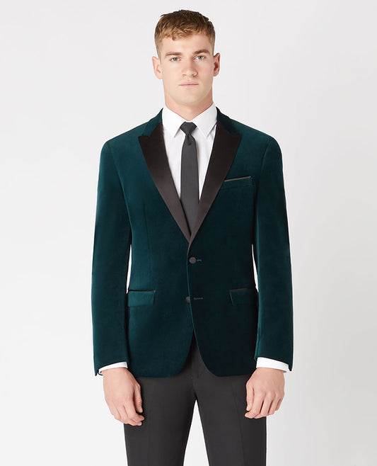 Remus Uomo Monti Velvet Jacket - Green 11860/38