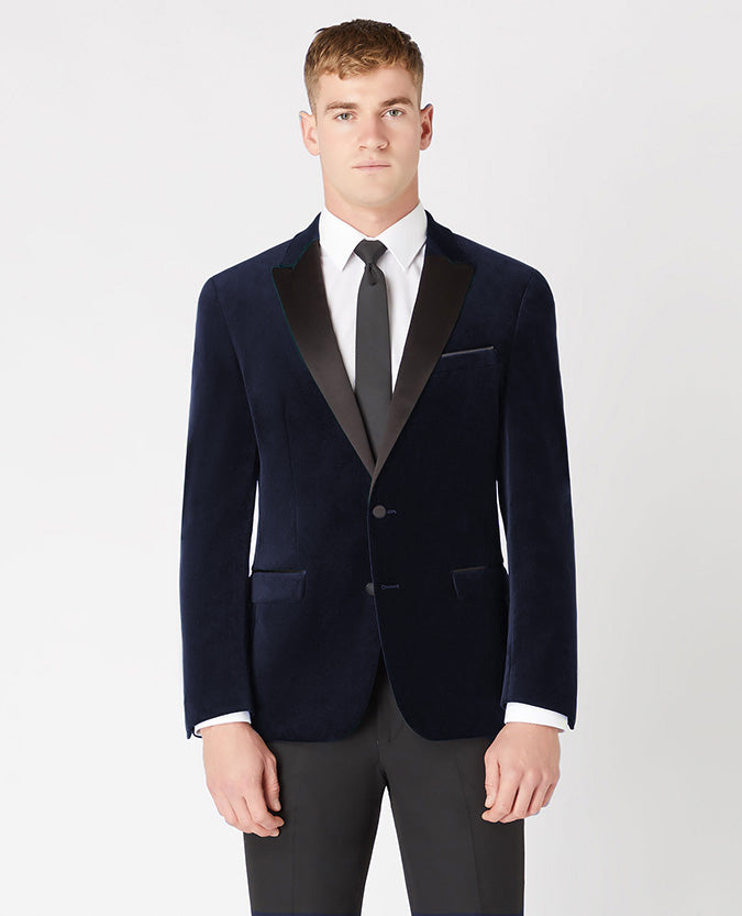 Remus Uomo Monti V Velvet Jacket - Navy