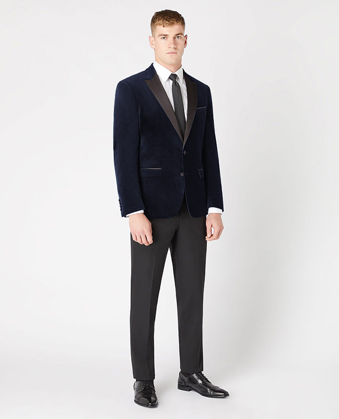 Remus Uomo Monti V Velvet Jacket - Navy