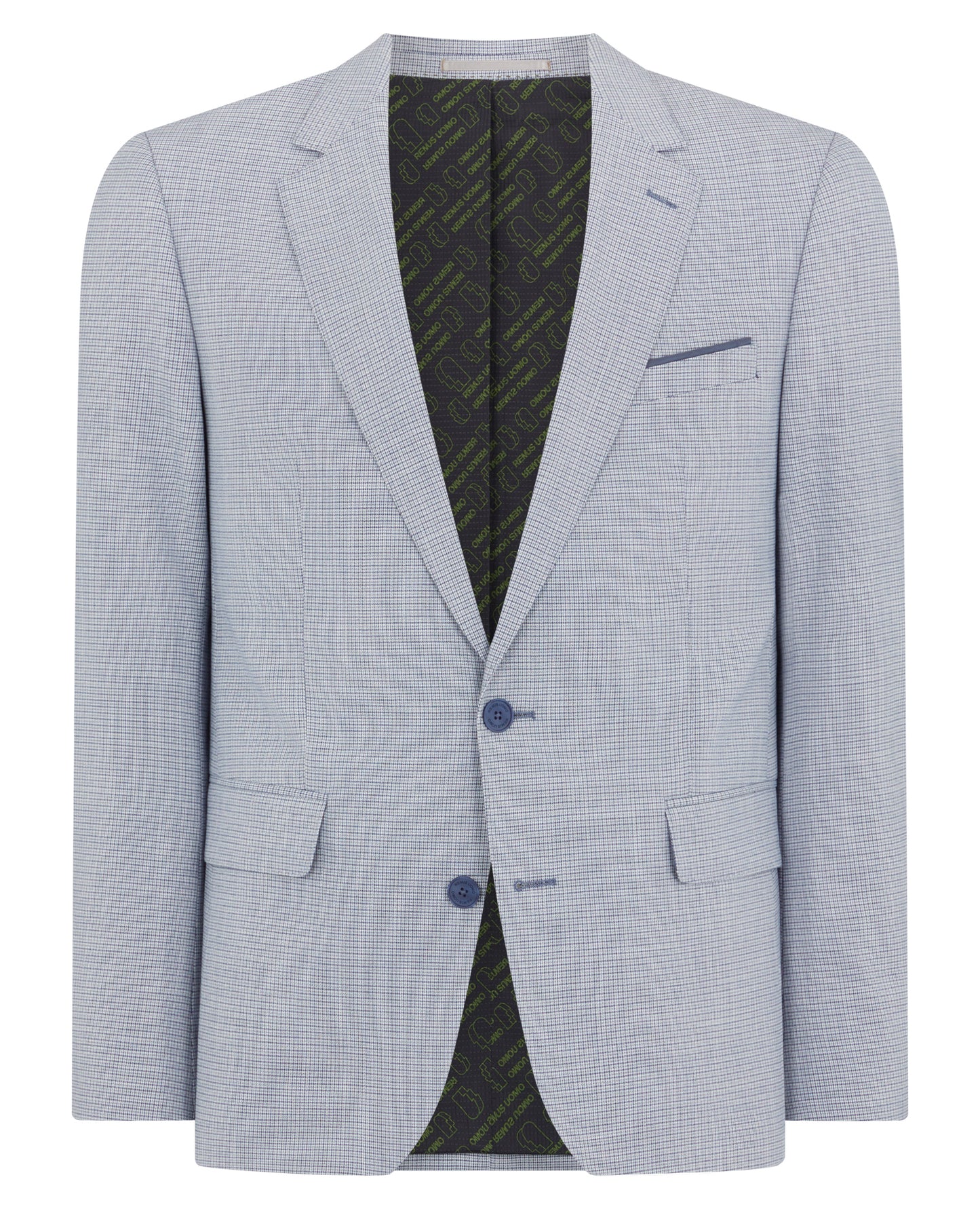 Remus Uomo Matteo Checked Slim Fit Jacket - Blue