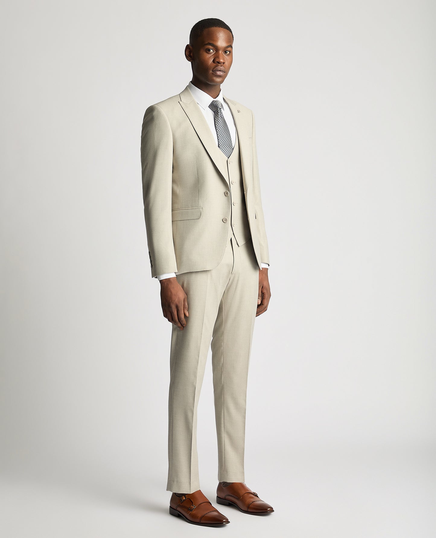 Remus Uomo Mario Suit Jacket - Stone 12258 92