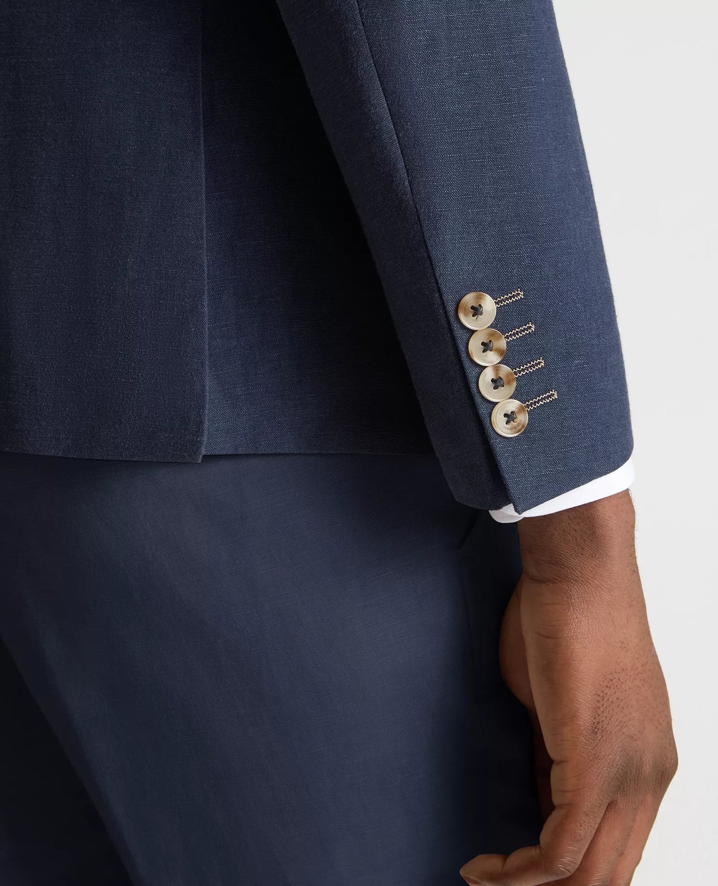 Remus Uomo Massa Linen Mix Suit Jacket - Navy