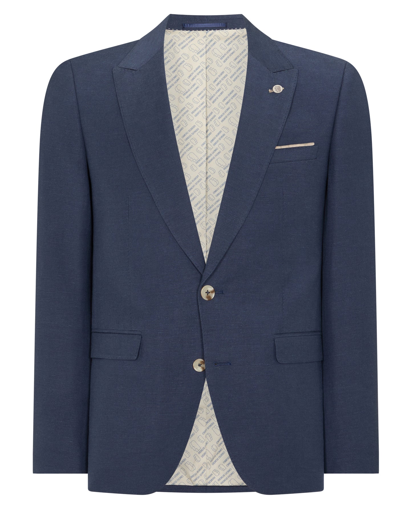 Remus Uomo Massa Linen Slim Fit Suit Jacket - Blue