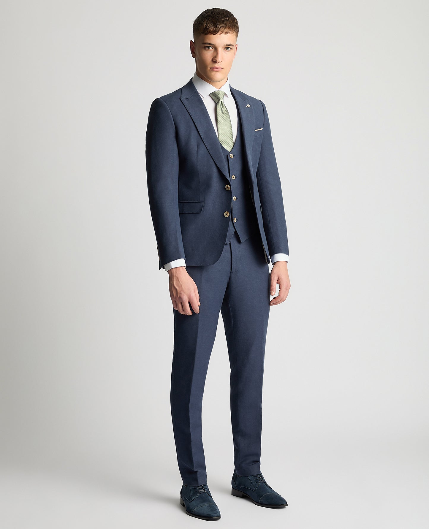 Remus Uomo Massa Linen Slim Fit Suit Jacket - Blue