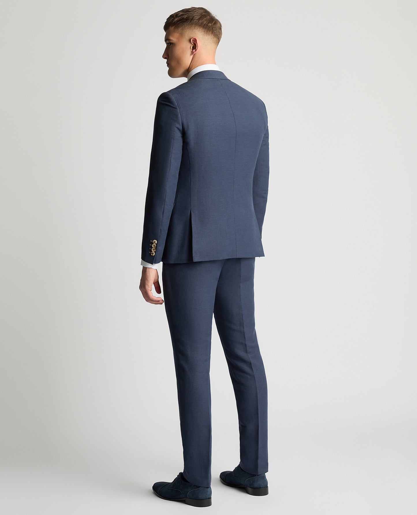 Remus Uomo Massa Linen Slim Fit Suit Jacket - Blue