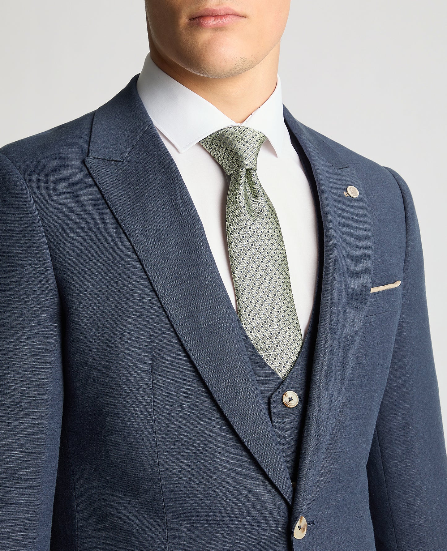 Remus Uomo Massa Linen Slim Fit Suit Jacket - Blue