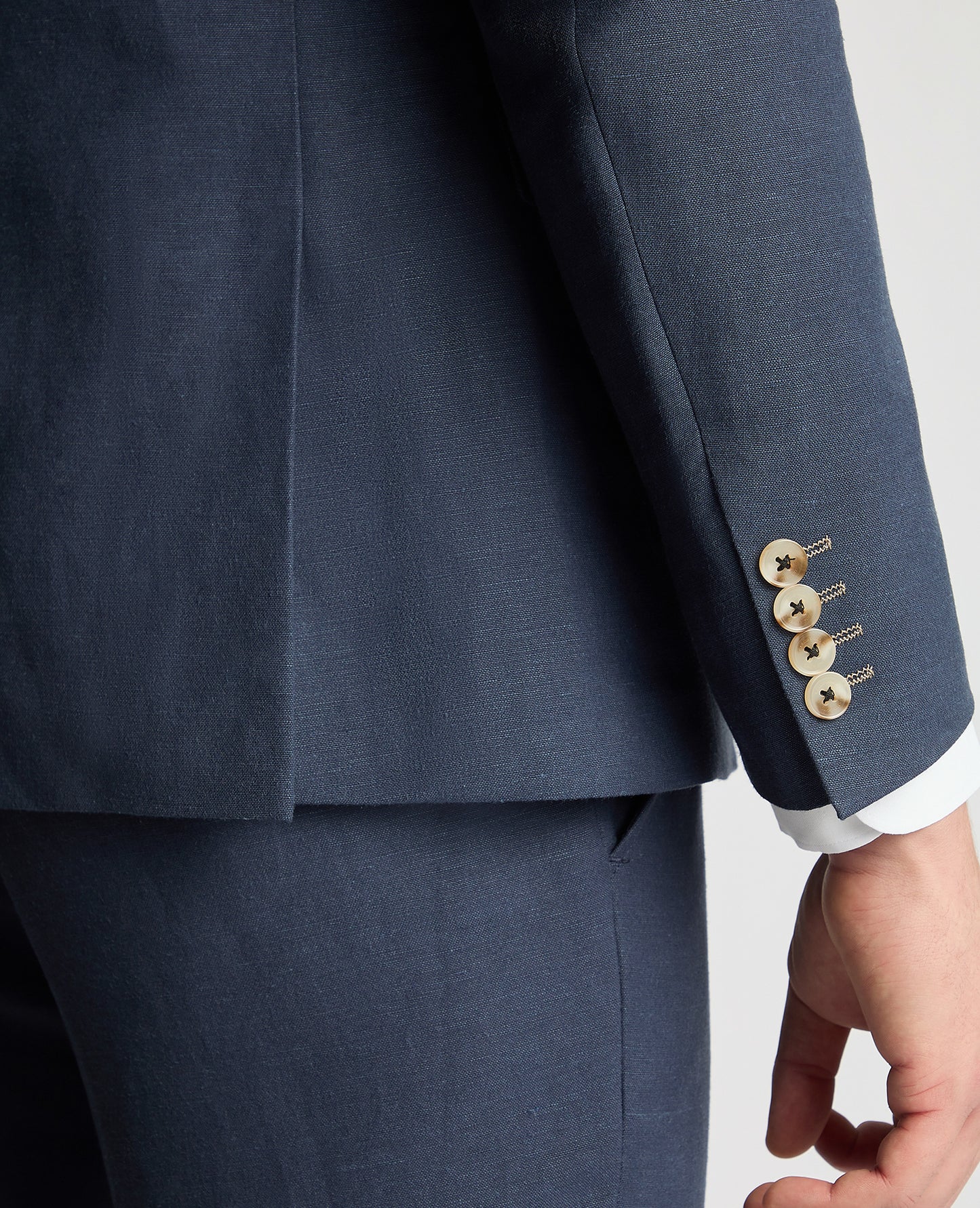 Remus Uomo Massa Linen Slim Fit Suit Jacket - Blue