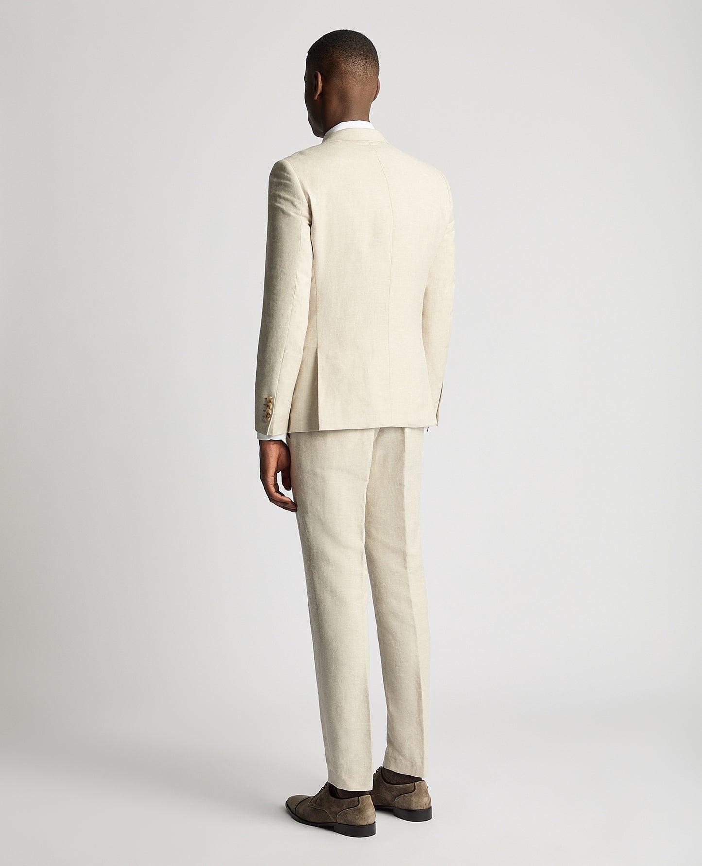 Remus Uomo Massa Linen Slim Fit Jacket - Stone