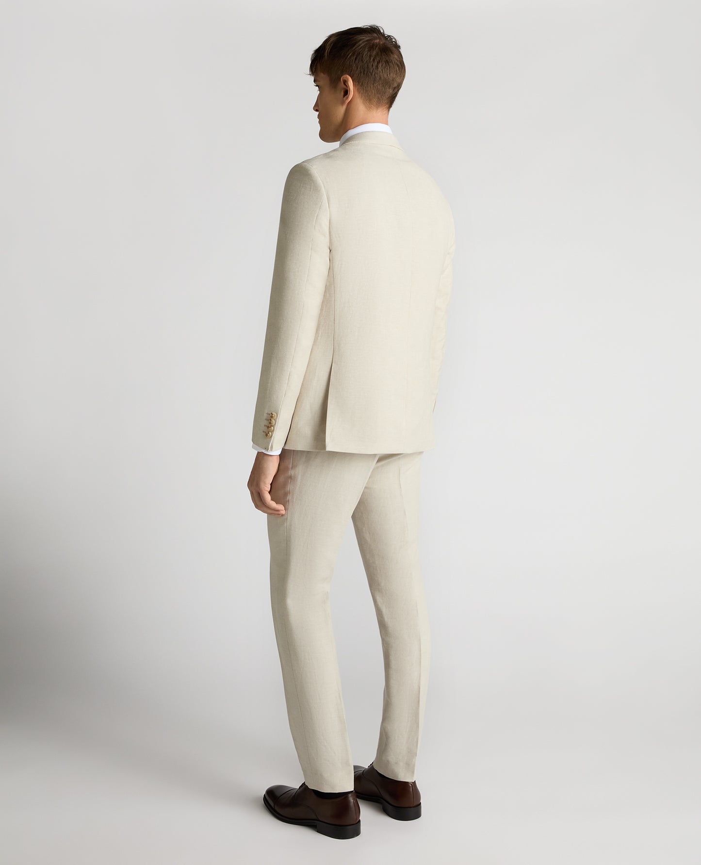 Remus Uomo Linen Tapered Fit Blazer -Beige