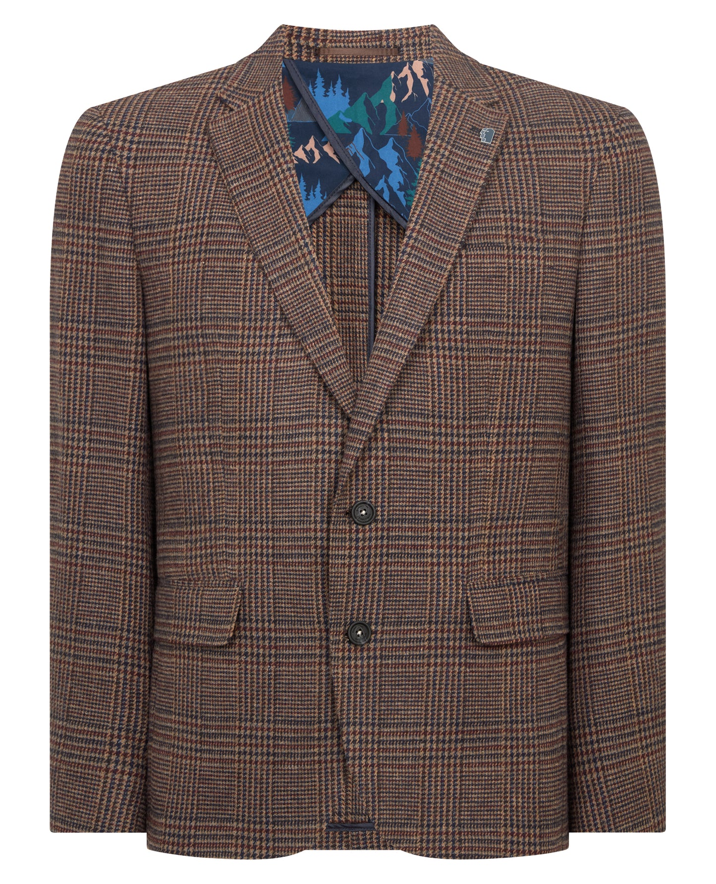 Remus Uomo Alto Blazer - Brown Check