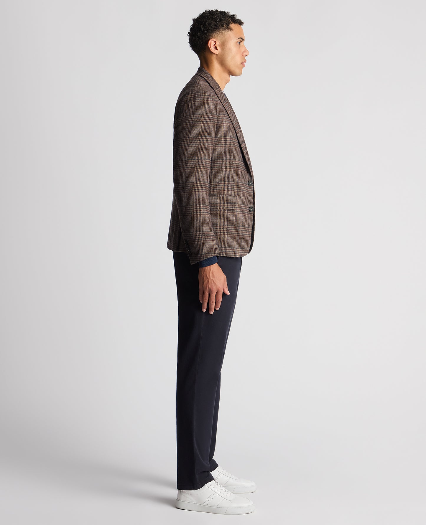 Remus Uomo Alto Blazer - Brown Check