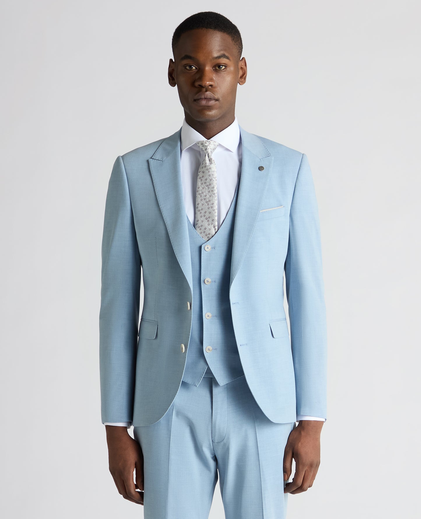 Remus Uomo Massa Slim Fit Suit Jacket - Sky Blue