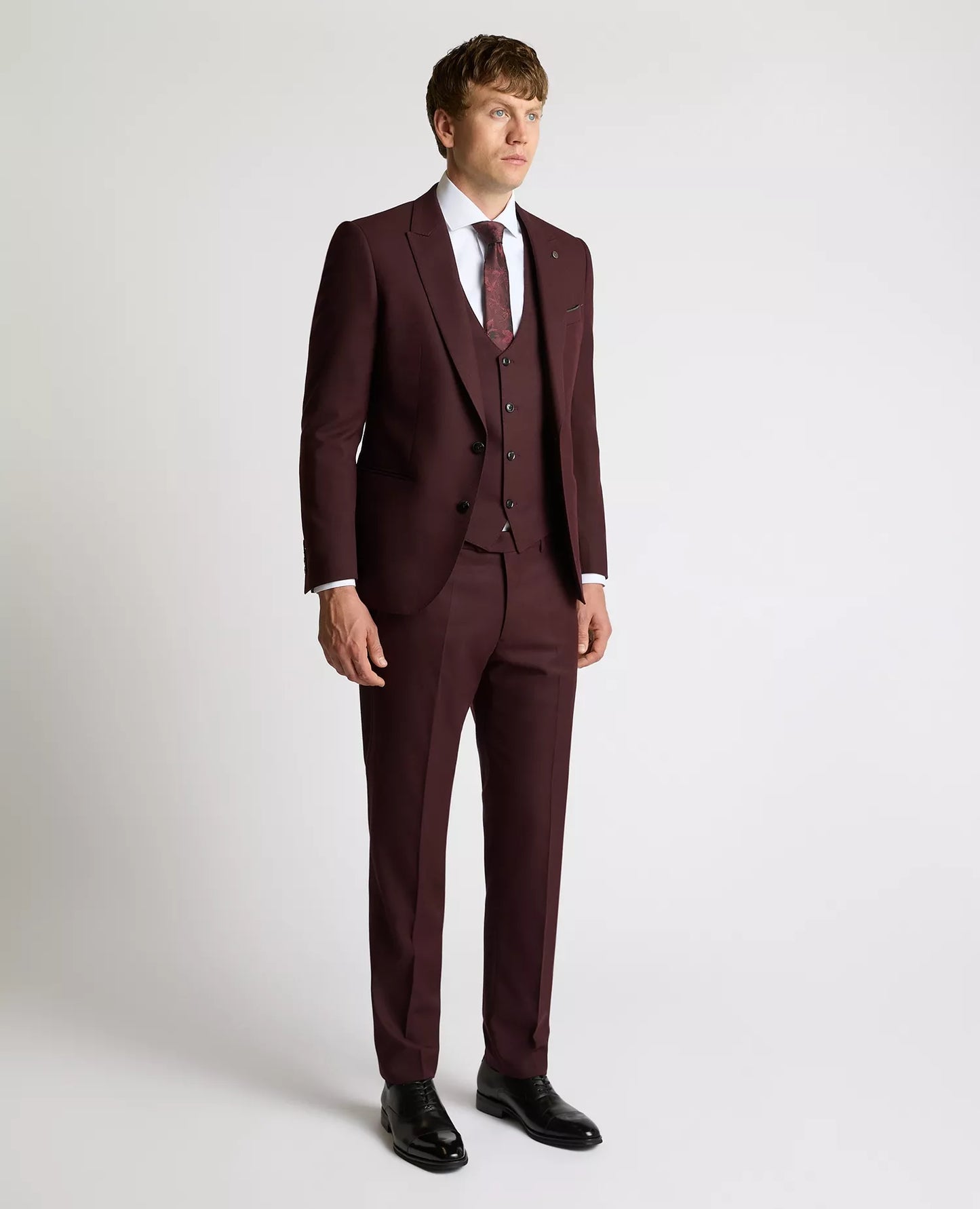 Remus Uomo Massa J Suit Jacket - Burgundy