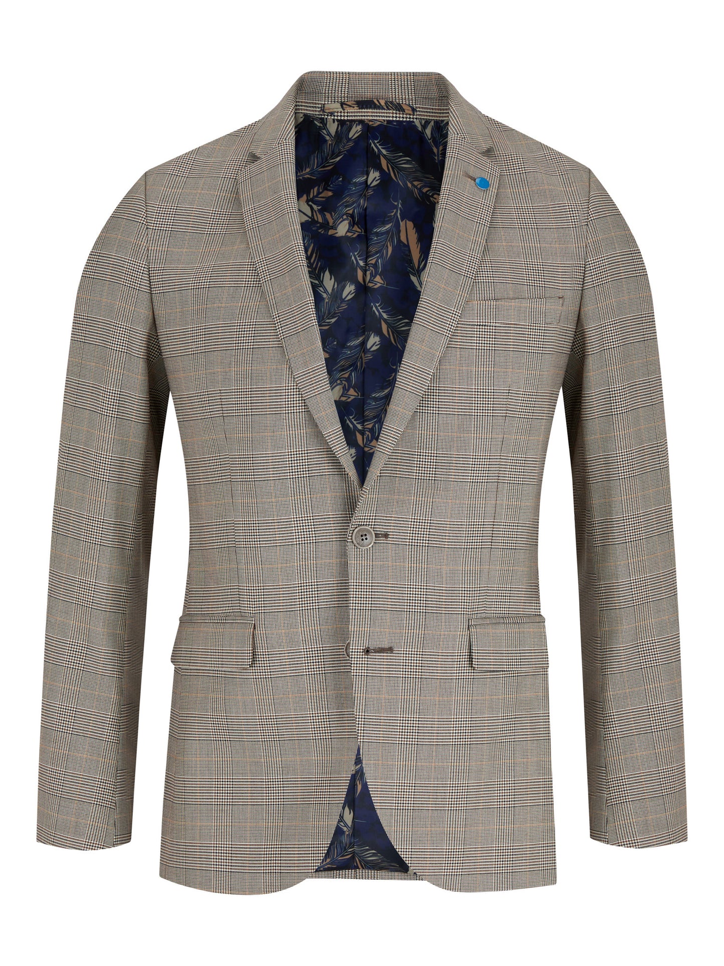 Spin Zach 2 Piece Suit - Beige Check